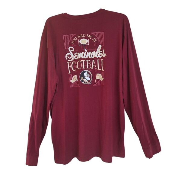 Champion Florida State Long Sleeve POCKET Tee XXL Garnet Red Seminoles T-Shirt - Picture 3 of 12